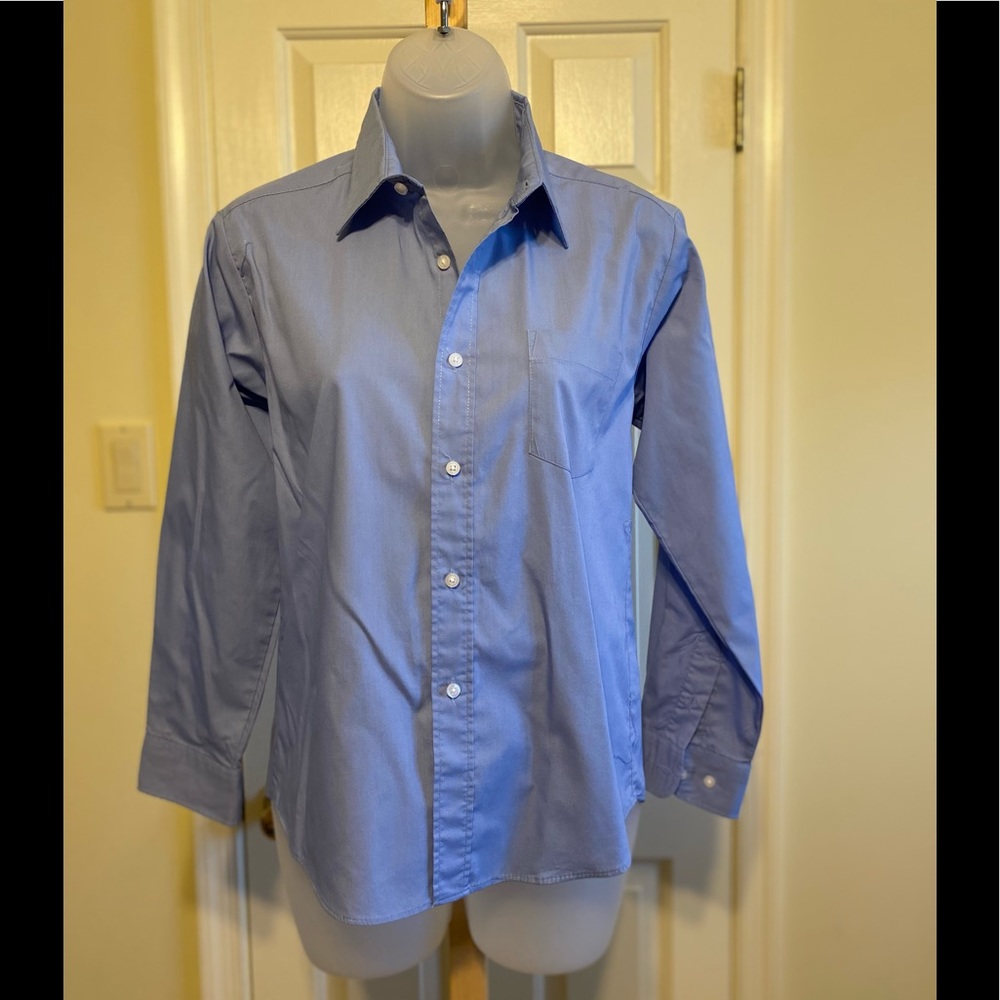 Dockers - Lady dark blue button down shirt, Size: 14